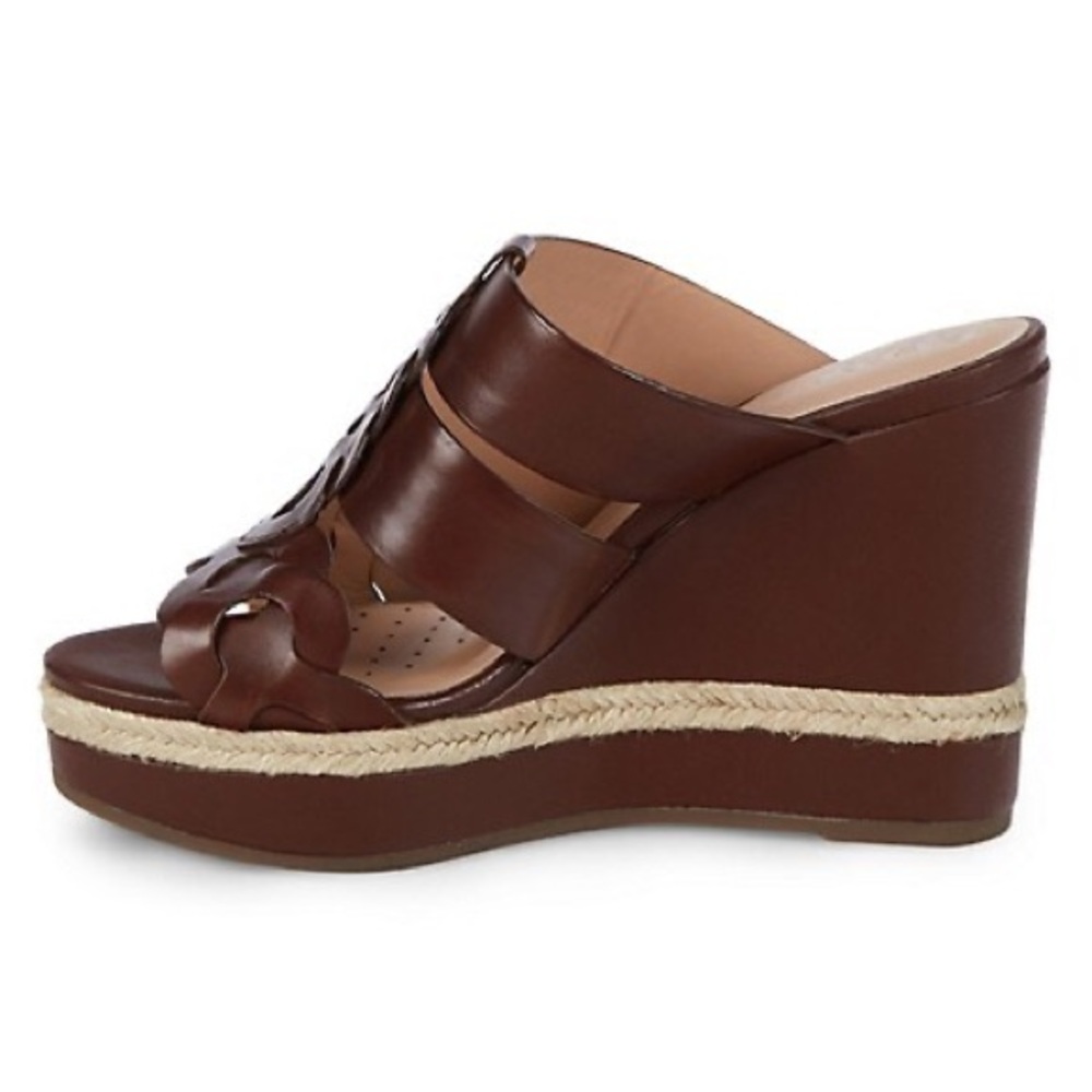 Geox Yulimar Leather Wedge Platform Sandals